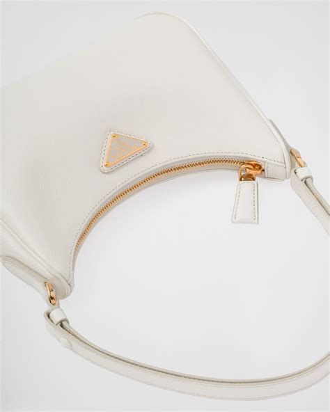 White Saffiano leather mini bag 